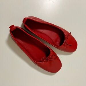 Zara Girls Red Ballet Flats Size 33
